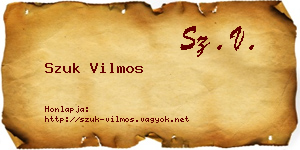 Szuk Vilmos névjegykártya